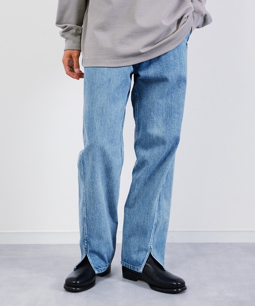 KIIT(キート)の「KIIT キート / SENTER SLIT PANTS センタースリットパンツ / KIP-P93A-006(デニムパンツ・メンズ・インディゴブルー・1/2/3)」の16枚目の写真