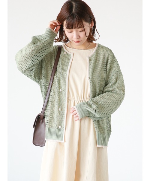 ehka sopo（エヘカソポ）の「配色ステッチワンピース（ワンピース・レディース・キナリ/ブラック/ベビーピンク・ﾌﾘ-）」の7枚目の写真