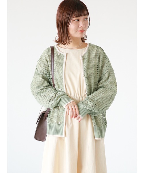 ehka sopo（エヘカソポ）の「配色ステッチワンピース（ワンピース・レディース・キナリ/ブラック/ベビーピンク・ﾌﾘ-）」の8枚目の写真