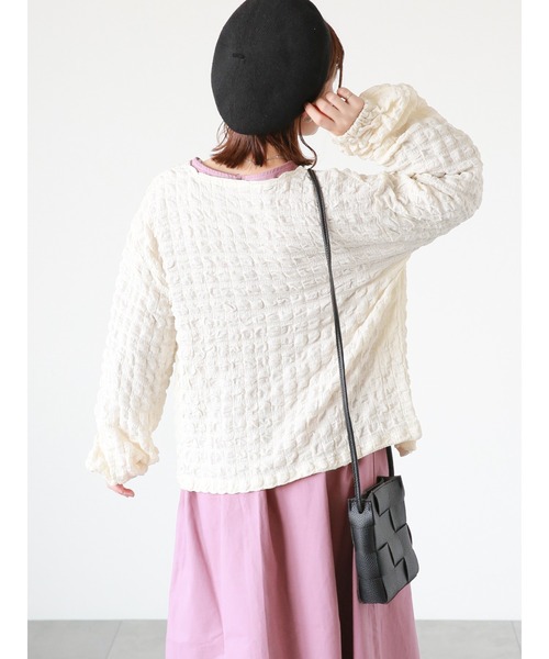 ehka sopo（エヘカソポ）の「配色ステッチワンピース（ワンピース・レディース・キナリ/ブラック/ベビーピンク・ﾌﾘ-）」の18枚目の写真