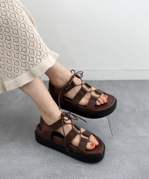 レースアップコンフォートサンダル