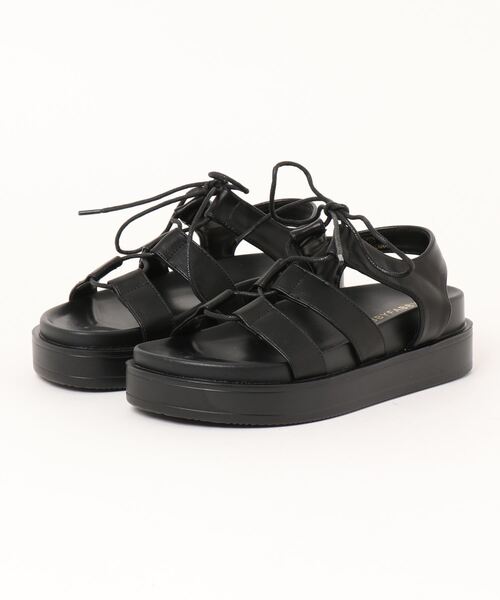 Fabby fabby(ファビィーファビィー)の「レースアップコンフォートサンダル(サンダル・レディース・ブラック/オフホワイト/ブラウン・SMALL/MEDIUM/LARGE)」の7枚目の写真