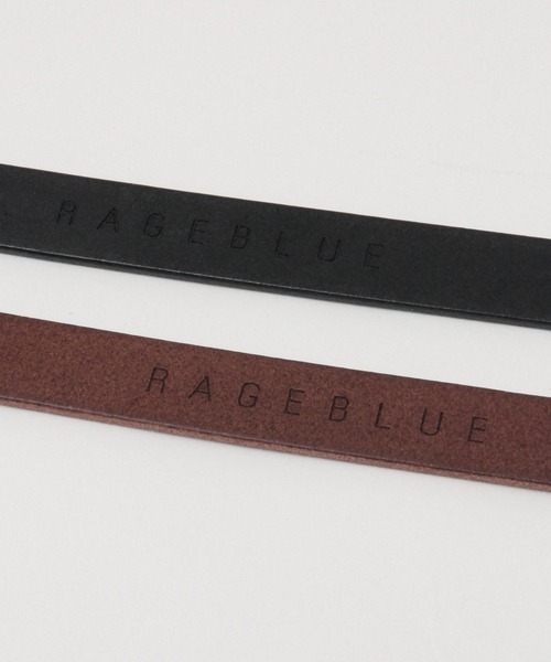 RAGEBLUE（レイジブルー）の「リアルレザー/スクエアバックルベルト（ベルト・メンズ・ブラック/ダークブラウン・FREE）」の6枚目の写真