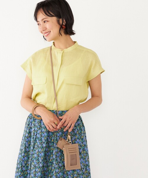 SHIPS Colors（シップス カラーズ）の「MID GIRL APPLIY:マルチ モバイル ポシェット（ショルダーバッグ・レディース・カーキ/ライトブルー/クリーム/ブラック・ONE SIZE）」の3枚目の写真