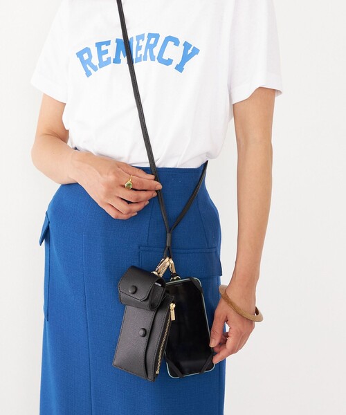 SHIPS Colors（シップス カラーズ）の「MID GIRL APPLIY:マルチ モバイル ポシェット（ショルダーバッグ・レディース・カーキ/ライトブルー/クリーム/ブラック・ONE SIZE）」の22枚目の写真