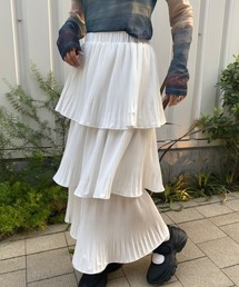《Delfy》【低身長用サイズあり】カンカンフリルティアードスカート