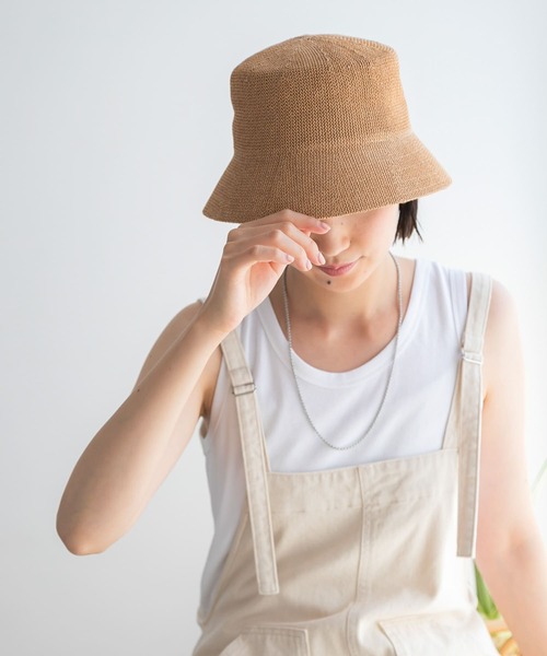 コマ編みバケットハット