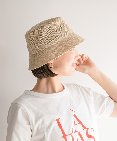 コマ編みバケットハット