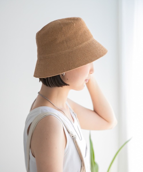 コマ編みバケットハット