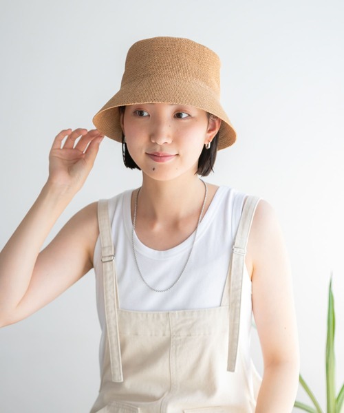 コマ編みバケットハット