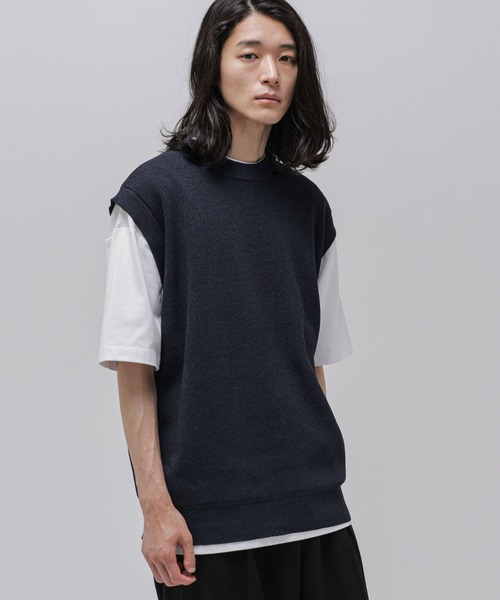 NANO universe【美品】ベスト ニット セーター クルーネック M シャギー ニット ベスト