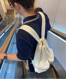 MONO-MART（モノマート）の「ナイロンドローストリングダブルポケットリュック（バックパック/リュック）」