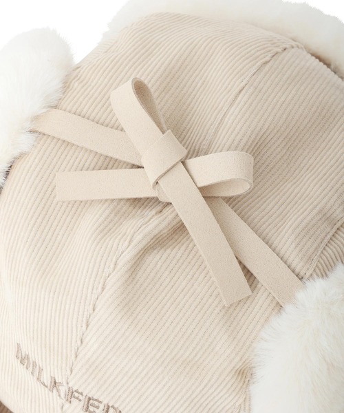 MILKFED.（ミルクフェド）の「FAUX FUR FLIGHT HAT（ハット・レディース・オフホワイト/ブラック/ベージュ・ONE SIZE）」の14枚目の写真