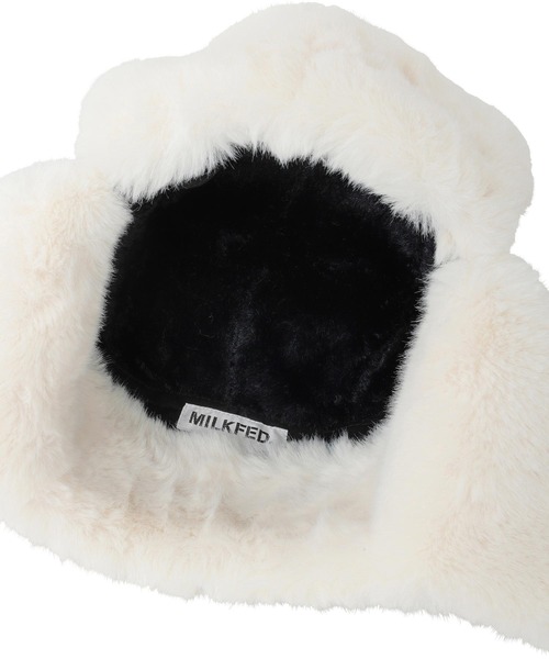 MILKFED.（ミルクフェド）の「FAUX FUR FLIGHT HAT（ハット・レディース・オフホワイト/ブラック/ベージュ・ONE SIZE）」の16枚目の写真