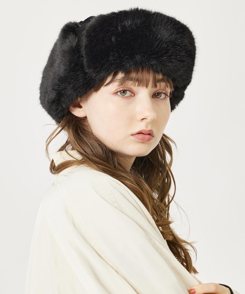 MILKFED.（ミルクフェド）の「FAUX FUR FLIGHT HAT（ハット・レディース・オフホワイト/ブラック/ベージュ・ONE SIZE）」の22枚目の写真