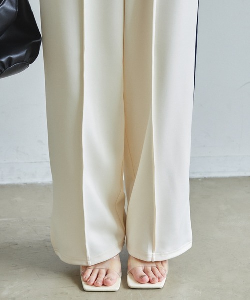 VANNIE U（ヴァニーユー）の「ラインスラックスパンツ/SMLサイズ展開（その他パンツ・レディース・グレー/アイボリー/ピンク・S/M/L）」の10枚目の写真