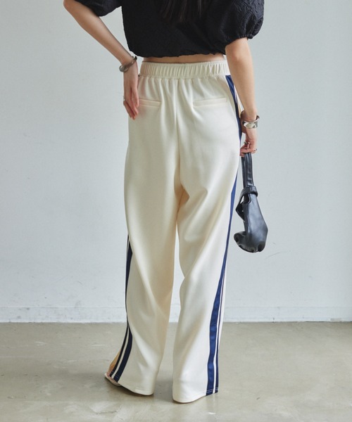 VANNIE U（ヴァニーユー）の「ラインスラックスパンツ/SMLサイズ展開（その他パンツ・レディース・グレー/アイボリー/ピンク・S/M/L）」の17枚目の写真