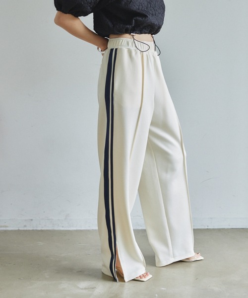 VANNIE U（ヴァニーユー）の「ラインスラックスパンツ/SMLサイズ展開（その他パンツ・レディース・グレー/アイボリー/ピンク・S/M/L）」の11枚目の写真