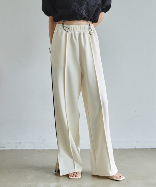 VANNIE U（ヴァニーユー）の「ラインスラックスパンツ/SMLサイズ展開（その他パンツ・レディース・グレー/アイボリー/ピンク・S/M/L）」の14枚目の写真