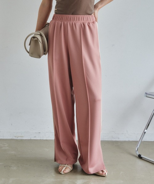 VANNIE U（ヴァニーユー）の「ラインスラックスパンツ/SMLサイズ展開（その他パンツ・レディース・グレー/アイボリー/ピンク・S/M/L）」の8枚目の写真