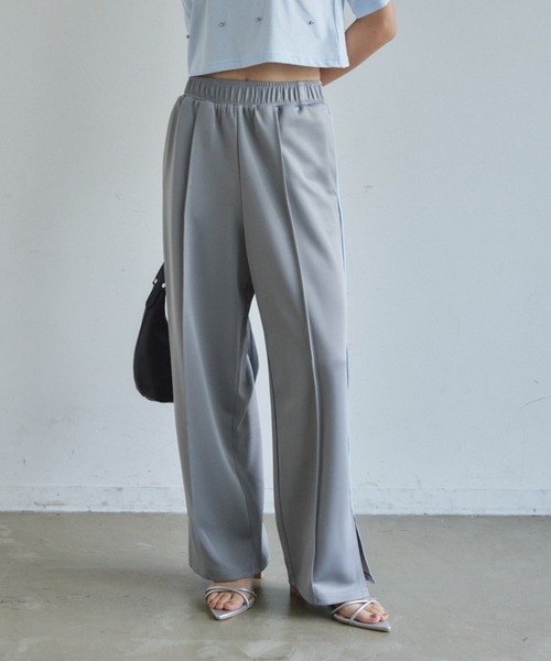 VANNIE U（ヴァニーユー）の「ラインスラックスパンツ/SMLサイズ展開（その他パンツ・レディース・グレー/アイボリー/ピンク・S/M/L）」の6枚目の写真