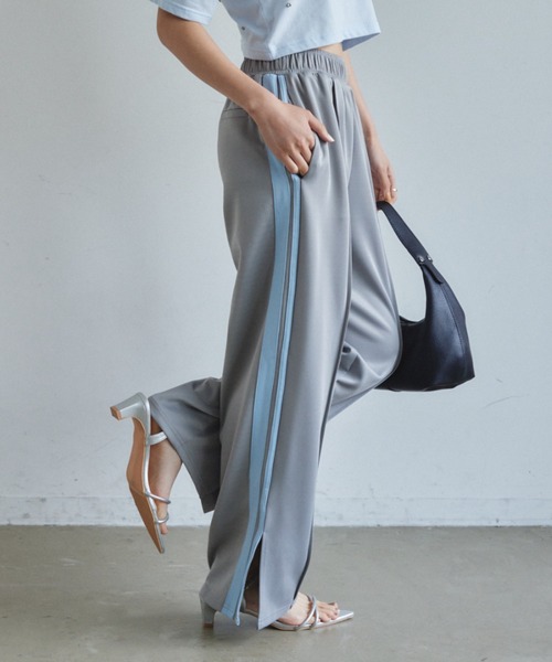 VANNIE U（ヴァニーユー）の「ラインスラックスパンツ/SMLサイズ展開（その他パンツ・レディース・グレー/アイボリー/ピンク・S/M/L）」の22枚目の写真