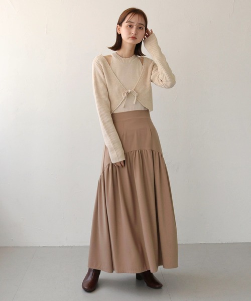 CLEIO（クレイオ）の「【CLEIO】アメスリボレロセットニット（ニット/セーター・レディース・ブラウン/アイボリー/オリーブ系・FREE）」の20枚目の写真