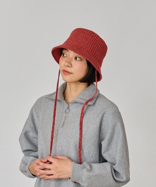 OVERRIDE（オーバーライド）の「OVERRIDE  THERMO THERMAL TULIP SG / オーバーライド（ハット・レディース・ピンク/ベージュ/ブラック・58cm）」の9枚目の写真