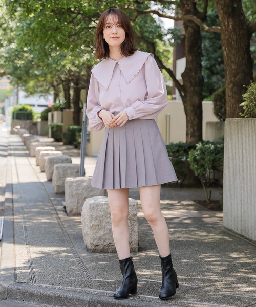 Honeys(ハニーズ)の「ビッグカラーブラウス(シャツ/ブラウス・レディース・ホワイト/ブラック/ピンク・L/M/S/LL)」の21枚目の写真