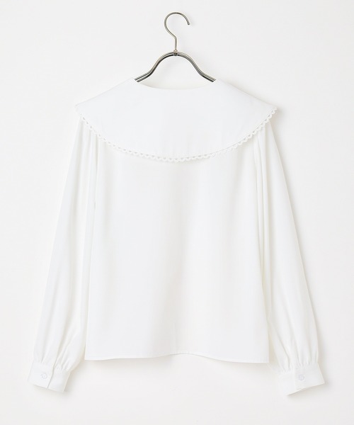 Honeys(ハニーズ)の「ビッグカラーブラウス(シャツ/ブラウス・レディース・ホワイト/ブラック/ピンク・L/M/S/LL)」の16枚目の写真