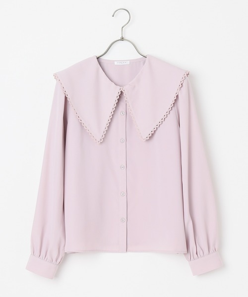 Honeys(ハニーズ)の「ビッグカラーブラウス(シャツ/ブラウス・レディース・ホワイト/ブラック/ピンク・L/M/S/LL)」の19枚目の写真