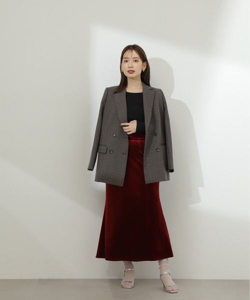 N.（N. Natural Beauty Basic）（エヌエヌナチュラルビューティーベーシック）の「◆テレコボートネックカットソー（Tシャツ/カットソー・レディース・モカ/オフホワイト/ブラック・MEDIUM）」の17枚目の写真