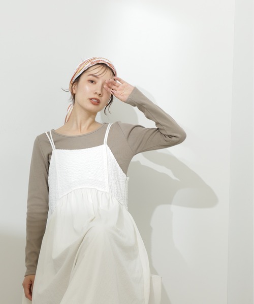 N.（N. Natural Beauty Basic）（エヌエヌナチュラルビューティーベーシック）の「◆テレコボートネックカットソー（Tシャツ/カットソー・レディース・モカ/オフホワイト/ブラック・MEDIUM）」の19枚目の写真