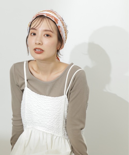 N.（N. Natural Beauty Basic）（エヌエヌナチュラルビューティーベーシック）の「◆テレコボートネックカットソー（Tシャツ/カットソー・レディース・モカ/オフホワイト/ブラック・MEDIUM）」の20枚目の写真