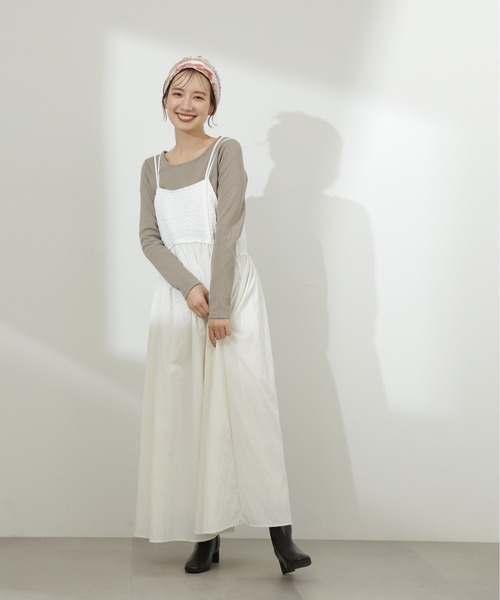 N.（N. Natural Beauty Basic）（エヌエヌナチュラルビューティーベーシック）の「◆テレコボートネックカットソー（Tシャツ/カットソー・レディース・モカ/オフホワイト/ブラック・MEDIUM）」の21枚目の写真