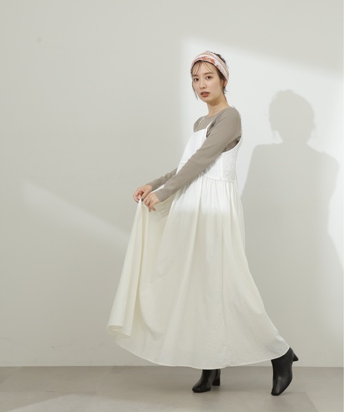 N.（N. Natural Beauty Basic）（エヌエヌナチュラルビューティーベーシック）の「◆テレコボートネックカットソー（Tシャツ/カットソー・レディース・モカ/オフホワイト/ブラック・MEDIUM）」の11枚目の写真