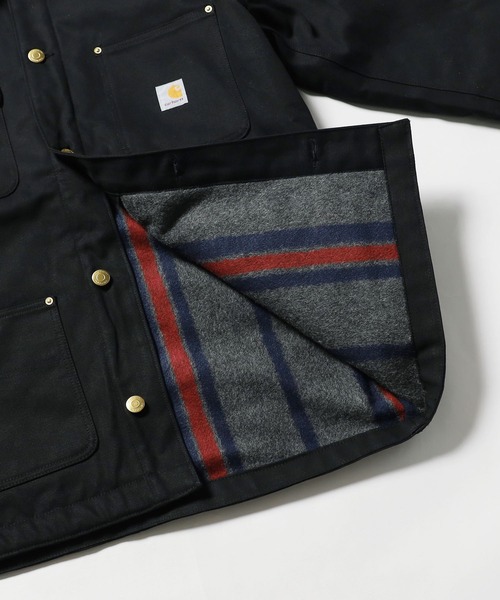 Carhartt（カーハート）の「Carhartt/カーハートMen's Loose Fit Firm Duck Blanket-Lined Chore Coat ジャケット（テーラードジャケット・メンズ・ブラック・M）」の7枚目の写真