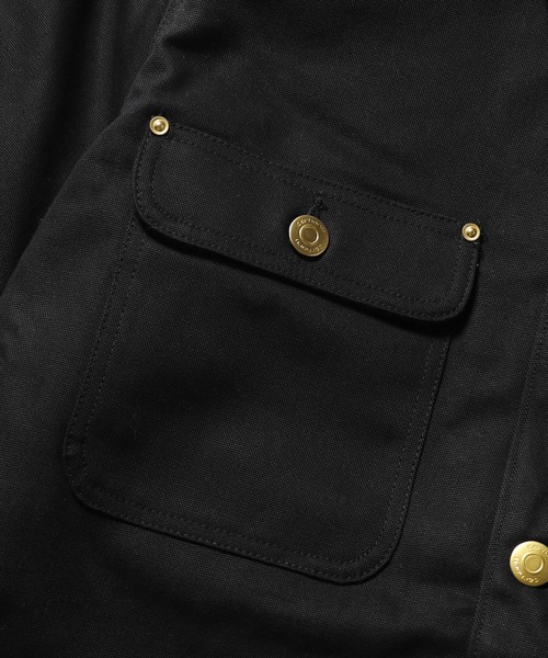 Carhartt（カーハート）の「Carhartt/カーハートMen's Loose Fit Firm Duck Blanket-Lined Chore Coat ジャケット（テーラードジャケット・メンズ・ブラック・M）」の3枚目の写真