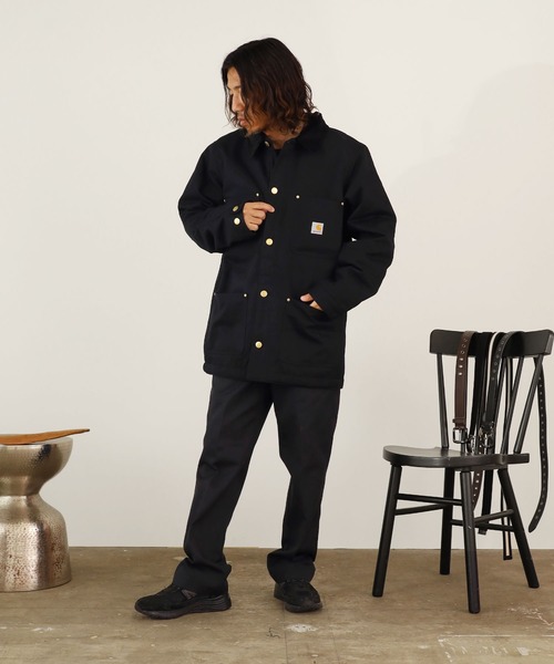 Carhartt（カーハート）の「Carhartt/カーハートMen's Loose Fit Firm Duck Blanket-Lined Chore Coat ジャケット（テーラードジャケット・メンズ・ブラック・M）」の9枚目の写真