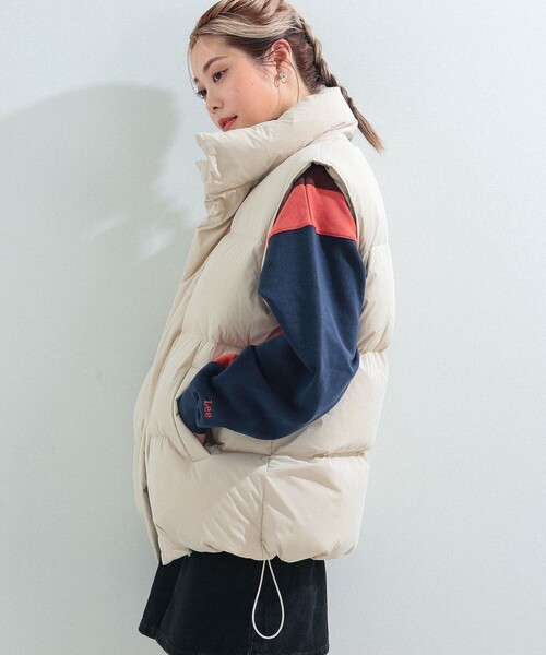 Ray BEAMS（レイビームス）の「Ray BEAMS / ダウン ベスト（ダウンベスト・レディース・アイボリー/ブラック/ブルー・ONE SIZE）」の16枚目の写真