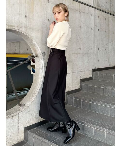 MURUA(ムルーア)の「パフスリーブデコルテオープンニット(ニット/セーター・レディース・グリーン/アイボリー/ブラック・FREE)」の12枚目の写真