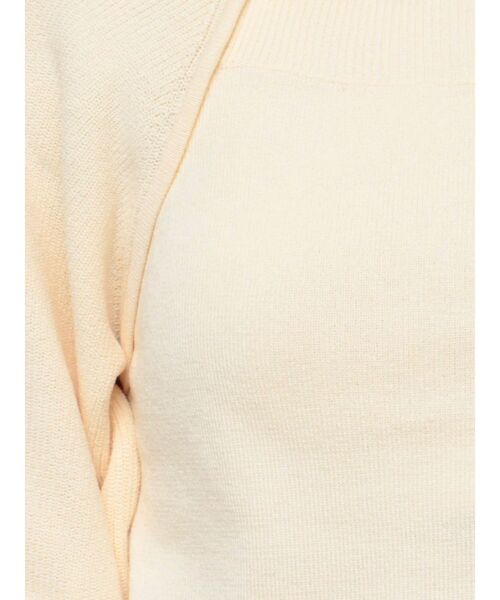 MURUA(ムルーア)の「パフスリーブデコルテオープンニット(ニット/セーター・レディース・グリーン/アイボリー/ブラック・FREE)」の21枚目の写真