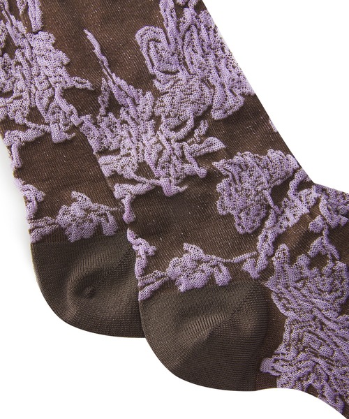 JNBY（ジェーエヌビーワイ）の「Botanical-jacquard Stretch-cotton Socks（ソックス/靴下・レディース・ホワイト/レッド/グリーン・ONE SIZE）」の11枚目の写真
