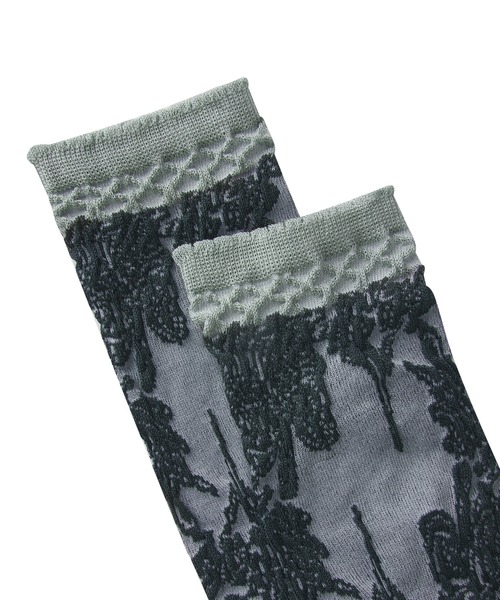 JNBY（ジェーエヌビーワイ）の「Botanical-jacquard Stretch-cotton Socks（ソックス/靴下・レディース・ホワイト/レッド/グリーン・ONE SIZE）」の15枚目の写真