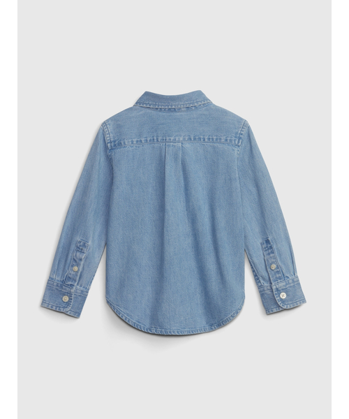 GAP(ギャップ)の「デニムシャツ(シャツ/ブラウス・キッズ・ライトインディゴブルー・3 YRS/18-24M/5 YRS/2 YRS/4 YRS/12-18M/6-12M)」の3枚目の写真