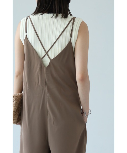 each（イーチ）の「バッククロスサロペット（サロペット/オーバーオール・レディース・モカ/ブラック・FREE）」の18枚目の写真