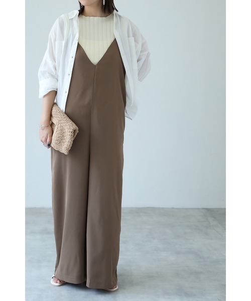 each（イーチ）の「バッククロスサロペット（サロペット/オーバーオール・レディース・モカ/ブラック・FREE）」の21枚目の写真