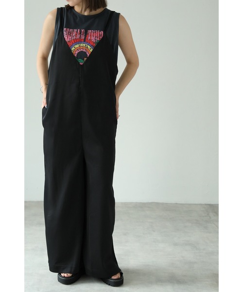 each（イーチ）の「バッククロスサロペット（サロペット/オーバーオール・レディース・モカ/ブラック・FREE）」の5枚目の写真