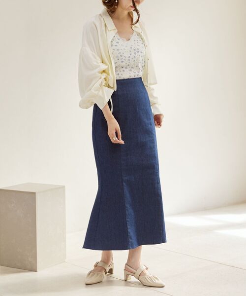 MAJESTIC LEGON(マジェスティックレゴン)の「ドロストショートシャツ(シャツ/ブラウス・レディース・ピンク/ネイビー/アイボリー・MEDIUM)」の19枚目の写真
