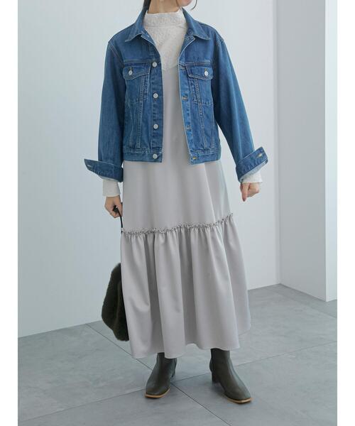 Te chichi（テチチ）の「レザーライクキャミワンピース（ワンピース・レディース・ブラック/ライトベージュ・F）」の9枚目の写真